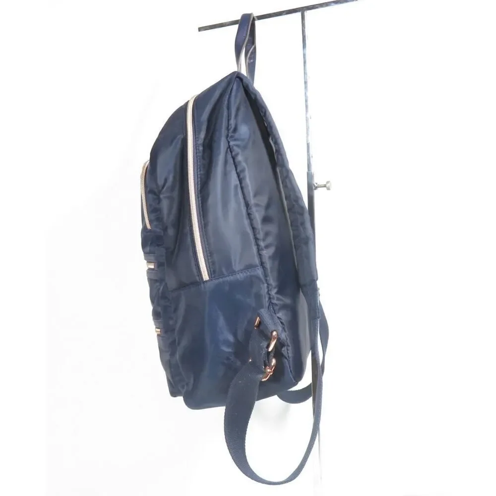 Aimee Kestenberg Marseille Backpack Navy Blue Nylon Travel